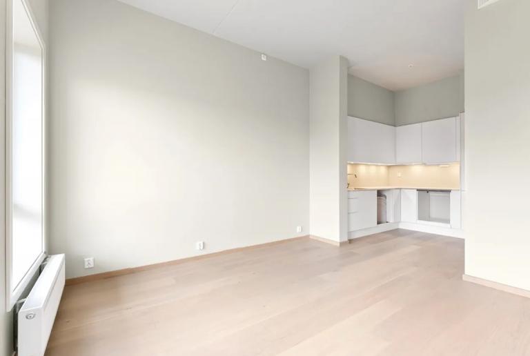 Bilde fra samme type leilighet i prosjektet, se farvepalett (siste bildet) for nøyaktig fargevalg. 